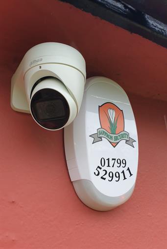 Saffron Security siren and security camera